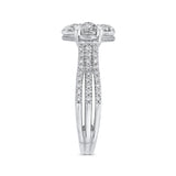 14 Kt White Gold Luminous Ring Engagement Ring