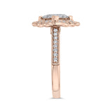 14 Kt Rose & White Gold Luminous Ring Engagement Ring