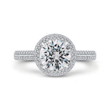 14 Kt White & Rose Gold Luminous Bridal Engagement Ring