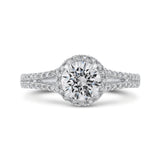 14 Kt White Gold Carizza Bridal Engagement Ring