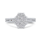 14 Kt White Gold Luminous Ring Engagement Ring