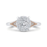 14 Kt White & Rose Gold Luminous Ring Engagement Ring