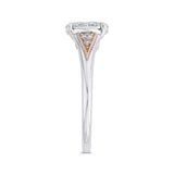 14 Kt White & Rose Gold Luminous Ring Engagement Ring