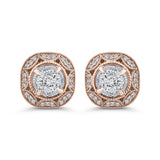 14 Kt Rose & White Gold Luminous Earrings Earrings