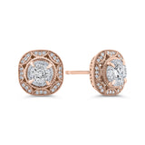 14 Kt Rose & White Gold Luminous Earrings Earrings