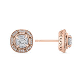 14 Kt Rose & White Gold Luminous Earrings Earrings