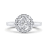 14 Kt White Gold Luminous Ring Engagement Ring
