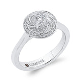 14 Kt White Gold Luminous Ring Engagement Ring