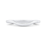 14 Kt White Gold Luminous Ring Wedding Band