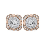 14 Kt Rose & White Gold Luminous Earrings Earrings