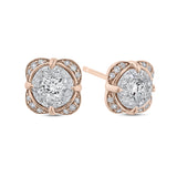 14 Kt Rose & White Gold Luminous Earrings Earrings