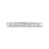 14 Kt White Gold Luminous Ring Wedding Band