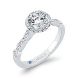 14 Kt White Gold Carizza Bridal Engagement Ring