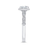 14 Kt White Gold Carizza Bridal Engagement Ring