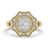 14 Kt Yellow & White Gold Luminous Ring Engagement Ring
