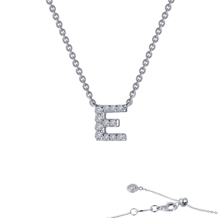 Letter E Pendant Necklace