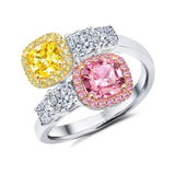 Pink & Yellow Bypass Ring
