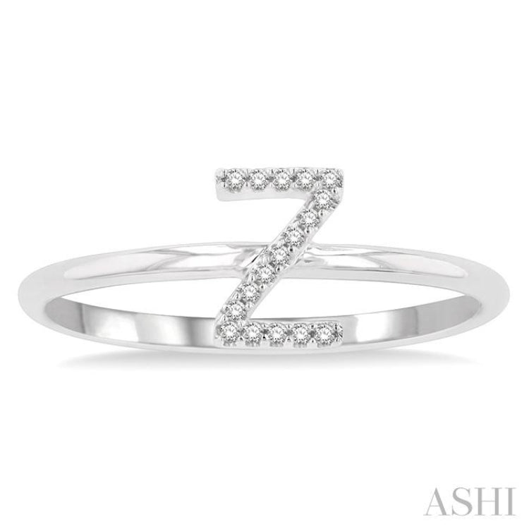 'Z' Initial Diamond Ring