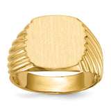 14k 13.5x13.5 Open Back Men's Signet Ring