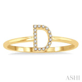 'D' Initial Diamond Ring