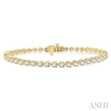 4.00CT RDDM 3 PRONG BRACELET YG 14K-G*