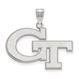 10k White Gold LogoArt Georgia Institute of Technology G-T Large Pendant