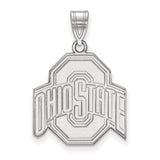 10k White Gold LogoArt The Ohio State University Large Pendant