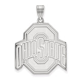 10k White Gold LogoArt The Ohio State University Extra Large Pendant