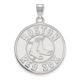 10k White Gold MLB LogoArt Boston Red Sox Extra Large Pendant