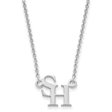 10k White Gold LogoArt Sam Houston State University Small Pendant 18 inch Necklace