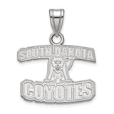 10k White Gold LogoArt University of South Dakota S-D Small Pendant