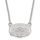 10k White Gold LogoArt Jacksonville State University Small Pendant 18 inch Necklace