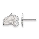 10k White Gold NHL LogoArt Colorado Avalanche Letter A Extra Small Post Earrings