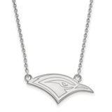 10k White Gold LogoArt University of Tennessee at Chattanooga Mockingbird Small Pendant 18 inch Necklace