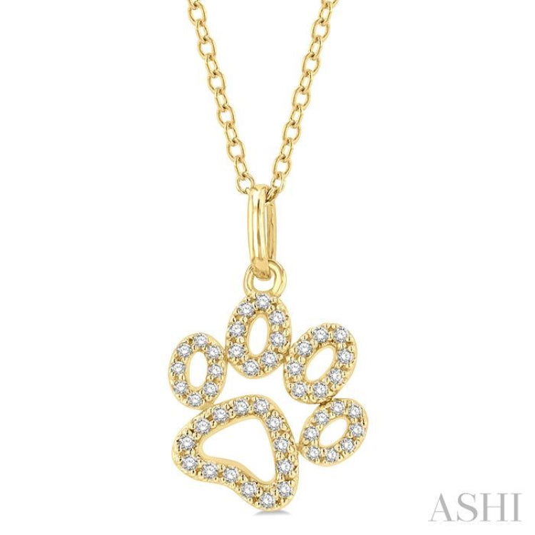 Amazon.com: Claddagh Gold Dainty Sterling Silver Double Dog Paw Prints  Cut-out Necklace, 16