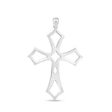 Silver Cutout Cross Pendant