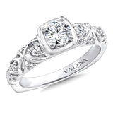 Diamond Engagement Ring Mounting in 14K White Gold (.16 ct. tw.)