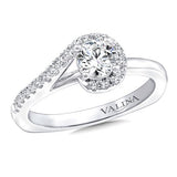 Diamond Engagement Ring Mounting in 14K White Gold (.13 ct. tw.)