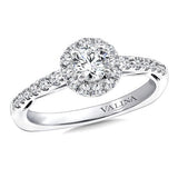 Halo Engagement Ring Mounting in 14K White Gold (.30 ct. tw.)