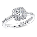 Diamond Halo Engagement Ring Mounting in 14K White Gold (.29 ct. tw.)