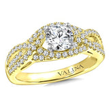 Diamond Engagement Ring Mounting in 14K Yellow Gold (.38 ct. tw.)
